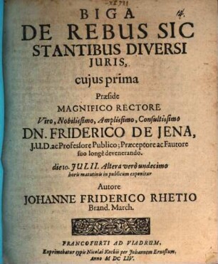 Biga de rebus sic stantibus diversi iuris