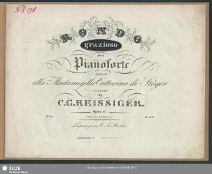Rondo grazioso per il Pianoforte : Opera 37