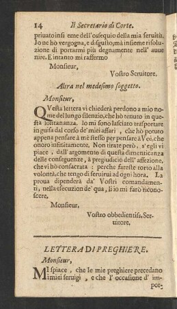 Lettera Di Preghiere.