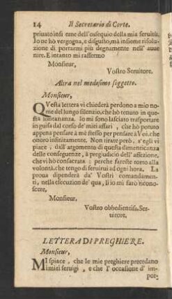 Lettera Di Preghiere.