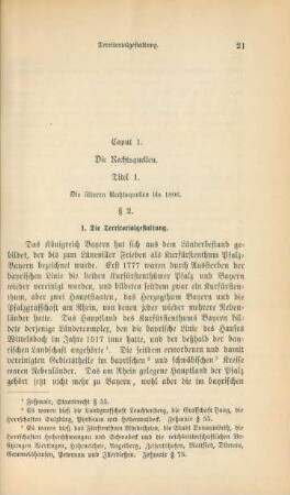 Caput 1. Die Rechtsquellen