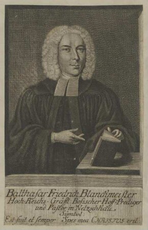 Bildnis des Balthasar Friedrich Blanckmeister