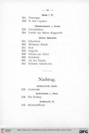 Nachtrag (Nr. 363-459)