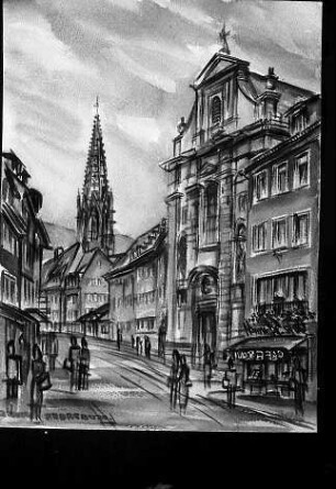 Freiburg i. Br.: Bertoldstraße und Münsterspitze