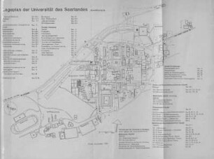 Lageplan der Universität des Saarlandes