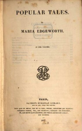 Popular tales : in one volume