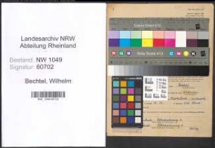 Entnazifizierung Wilhelm Bechtel , geb. 01.06.1902 (Tischler)