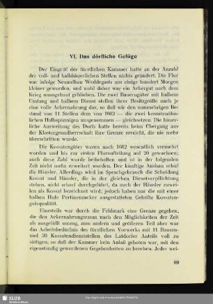 VI [IV.] Das dörfliche Gefüge