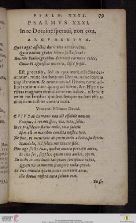 (Psalmvs XXXI - Psalmvs XL)