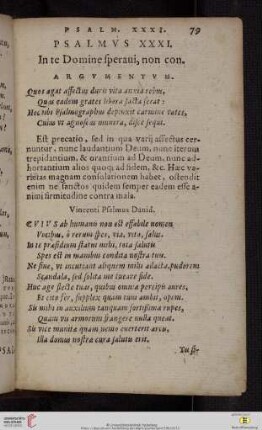 (Psalmvs XXXI - Psalmvs XL)