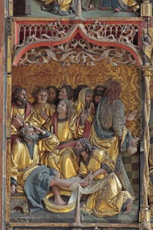 Szenen aus dem Marienleben und der Passion Christi — Jesus wäscht die Füße der Apostel