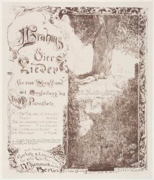 Titelblatt: Johannes Brahms. Im Grase. Vier Lieder