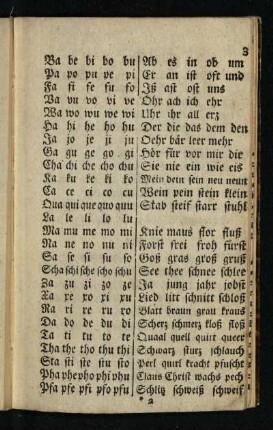 [Silben, Wörter, Sprichwörter, Sittensprüche und Gebete]