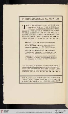 F. Bruckmann [Printing Plates]