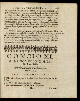 Concio XL. Dominica XII. Post SS. Trinitatem.