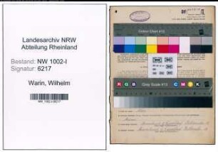 Entnazifizierung Wilhelm Warin, geb. 12.10.1885 (Monteur)