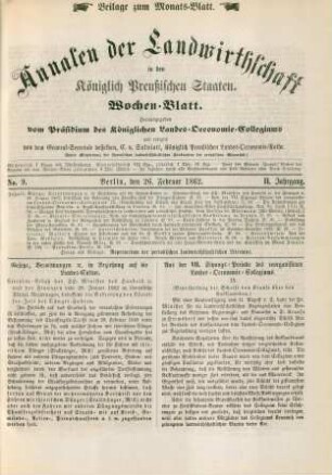 No. 9. Berlin, den 25. Februar 1862. II. Jahrgang.