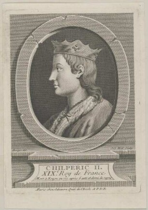 Bildnis des Chilperic II.