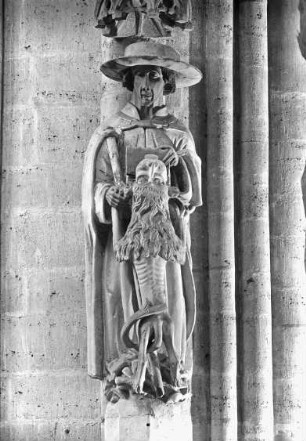 Halberstadt, Dom St. Stephanus und St. Sixtus, südwestl. Vierungspfeiler, Hl. Hieronymus