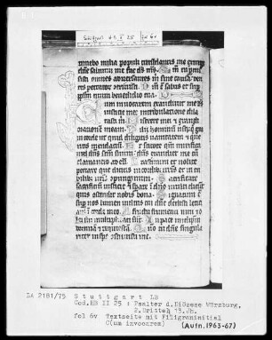 Psalterium — Initiale C (um invocarem), Folio 6verso