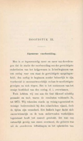 Hoofdstuk III. Algemeene voorbereiding