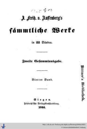Die Vorschau / König Erich: J. Freih. v. Auffenberg's sämmtliche Werke: in 22 Bänden