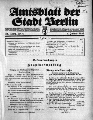 1937,1: Nr. 1, 3. Januar 1937