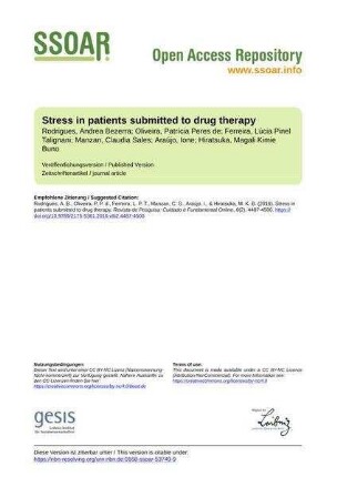 Stress in patients submitted to drug therapy