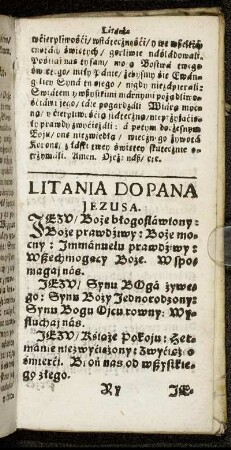 Litania Dopana Jezusa.