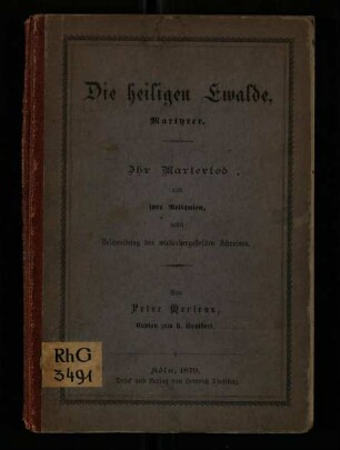 Die heiligen Ewalde, Martyrer