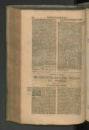 Sectio VIII. De Divortio in casu Violentiae, veneficii. Numerus I. Num saevitia aequqrut desertioni?