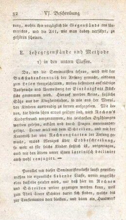 1) in den untern Classen.