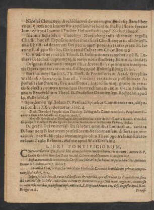 Libri Pontificiorum.