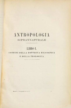 Antropologia soprannaturale : opera postuma, 1