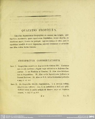 Quaestio Proposita