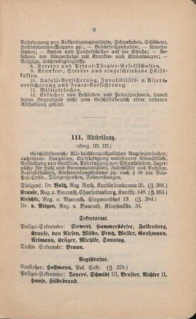 III. Abtheilung