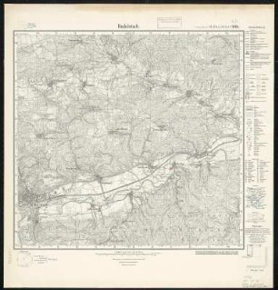 Meßtischblatt 3061 : Rudolstadt, 1933 : Rudolstadt. - Hrsg. 1905, einz. Nachtr. 1933. - 1:25000. - [Berlin]: Reichsamt für Landesaufnahme, 1933. - 1 Kt.