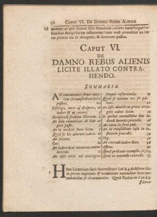 Caput VI. De Damno Rebus Alienis Licite Illato Contrahendo.