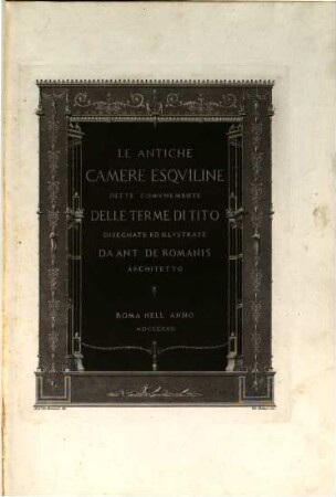 Le antiche camere esquiline dette comunemente delle terme di Tito