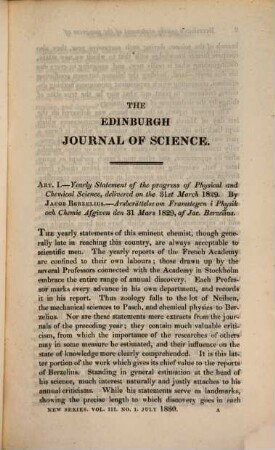 The Edinburgh journal of science. 3. 1830
