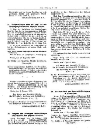 Abgabe von politischen Beurteilungen über Beamte des höheren Dienstes : [Allgemeine Verwaltungssachen] ; [Für das Reich] ; [Amtliche Erlasse] ; [Amtlicher Teil]