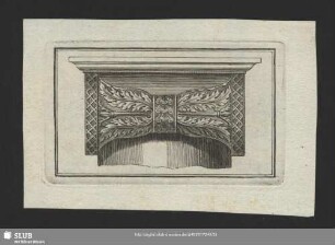 Mscr.Dresd.App.3140,Beil.4. - Kapitell aus S. Lorenzo fuori le mura in Rom, Seitenansicht, Kupferstich
