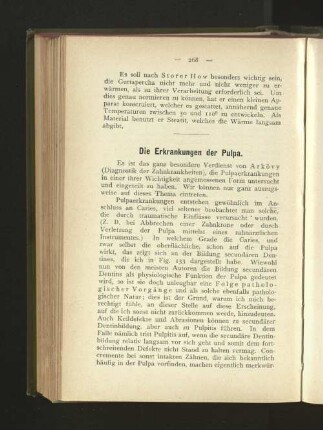 Die Erkrankungen der Pulpa.
