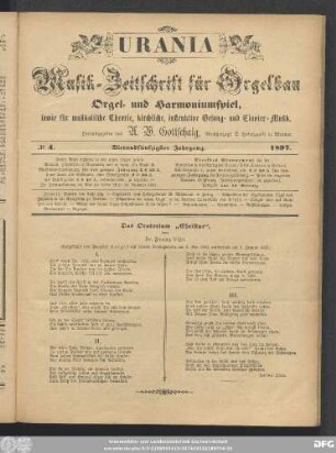 No. 4. Vierundfünfzigster Jahrgang. 1897.