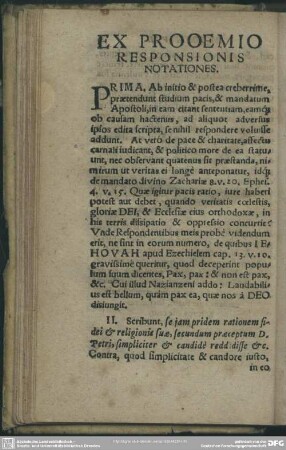 Ex Prooemio Responsionis Notationis