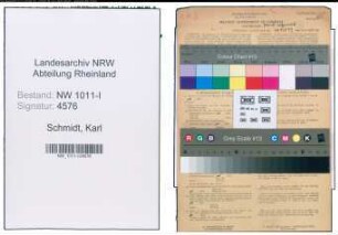 Entnazifizierung Karl Schmidt , geb. 01.10.1901 (Kaufmaennischer Angestellter)