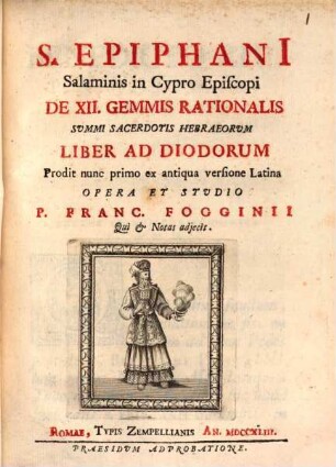 De XII gemmis rationalis summi sacerdotis Hebraeorum liber