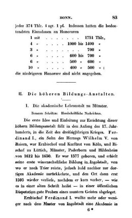 II. Die höheren Bildungs-Anstalten.