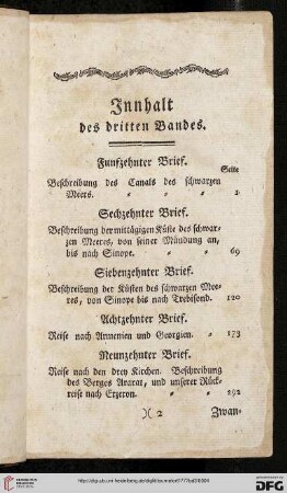 Innhalt des dritten Bandes