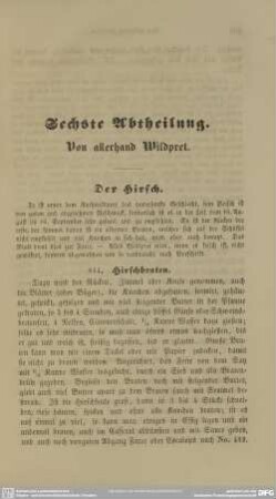 Sechste Abtheilung. Von allerhand Wildpret